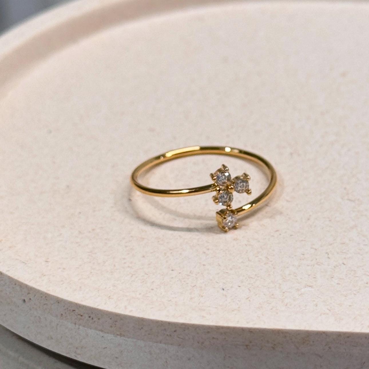 Gold ring adjustable, dainty gold rings for women, bridesmaid ring gift for her, vintage adjustable ring, open ring, unique girlfriend gift