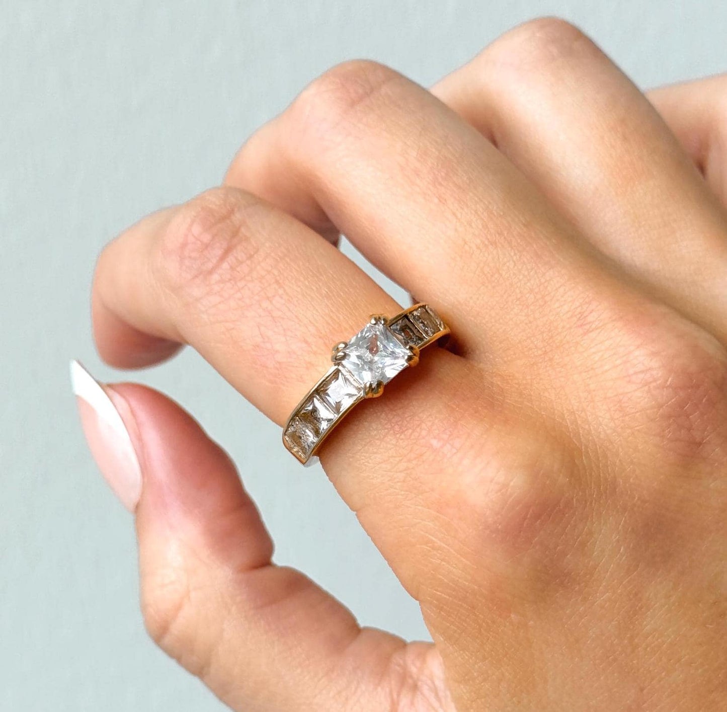 Gold Rings for women, vintage gold ring for mom, jewelry gift, gold filled statement ring, stackable minimalist ring, unique rings for women
