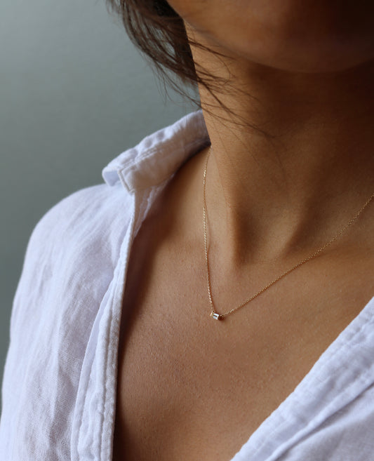 dainty gold necklace, 14k gold minimal necklace, solid gold necklace 14k, 14k solid gold jewelry