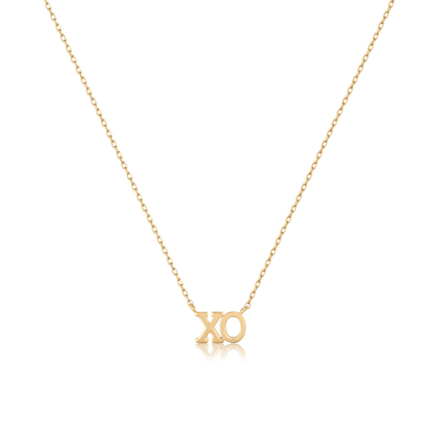 XO necklace, hugs and kisses, gift for her, dainty gold necklace