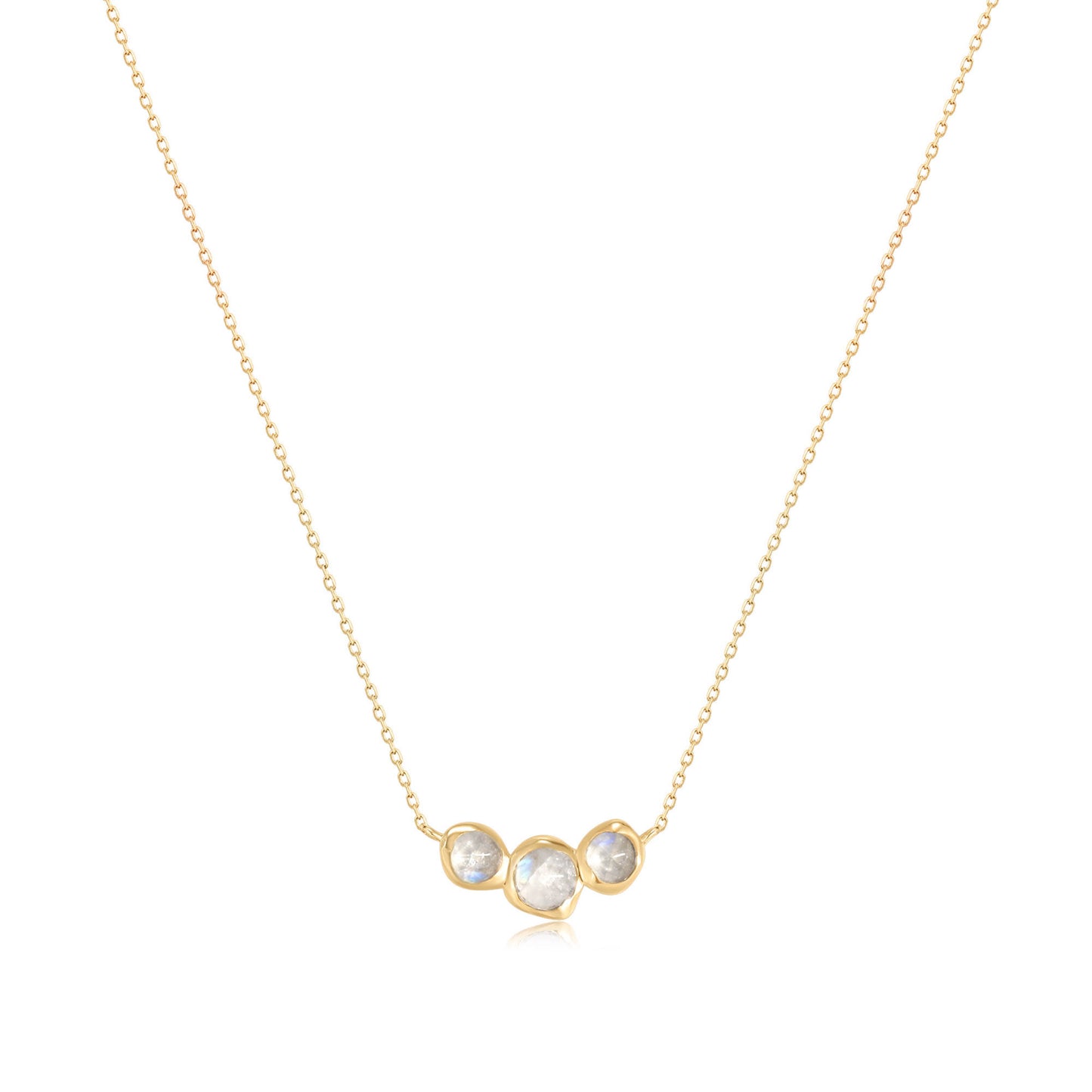 dainty purple moonstone necklace
