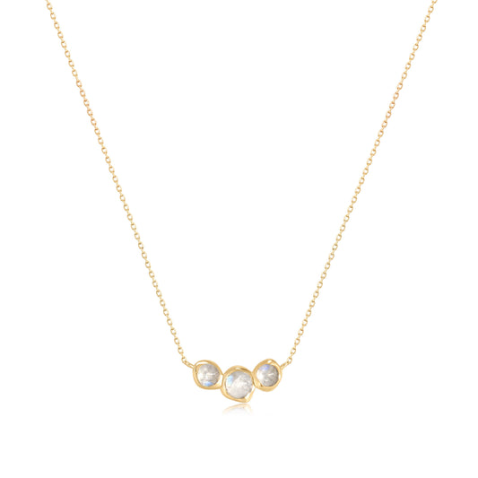 dainty purple moonstone necklace