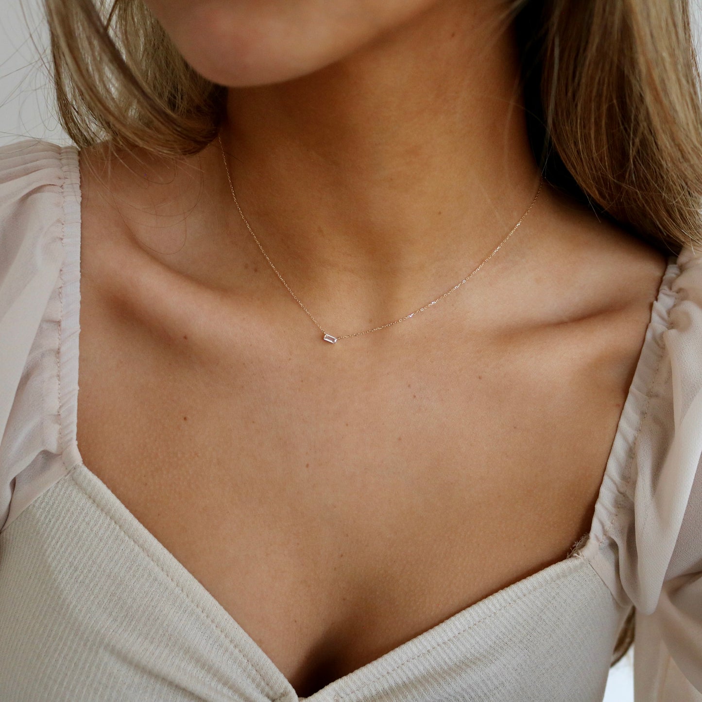 choker, choker pendant, topaz choker pendant, topaz choker necklace, 14in gold necklace, 14k gold topaz necklace, solid gold dainty necklace, grunge jewelry, minimal dainty necklace, white topaz chain, tiny dainty necklace, mini topaz necklace, gold