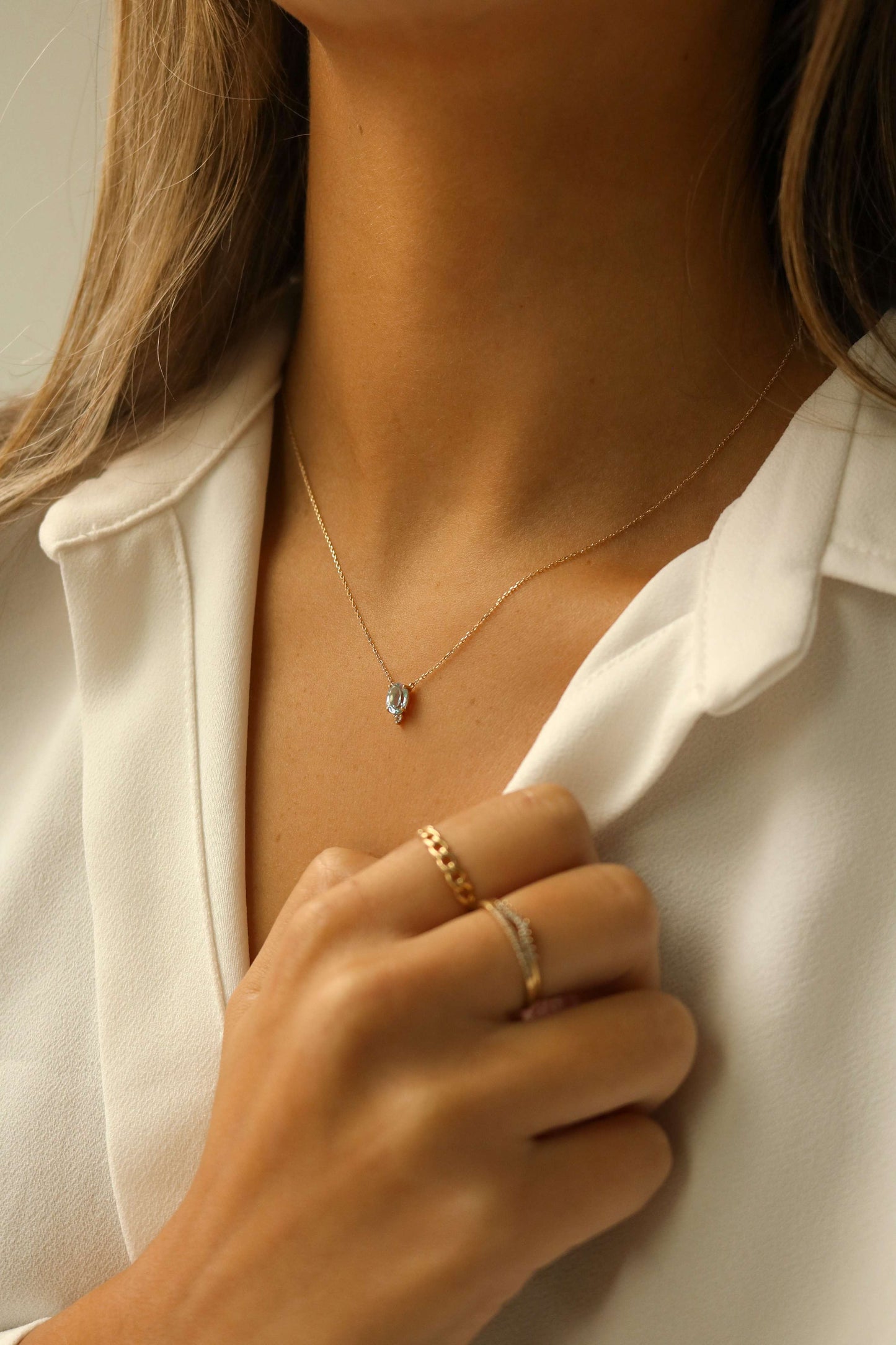 Evie Blue Topaz Necklace