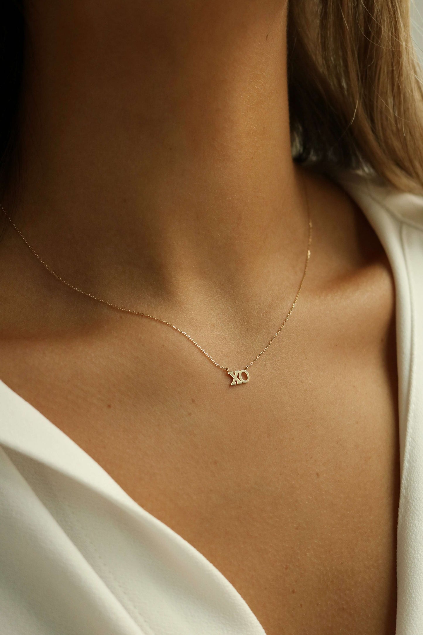 XOXO necklace, I love you necklace, love jewelry, xoxo hugs and kisses