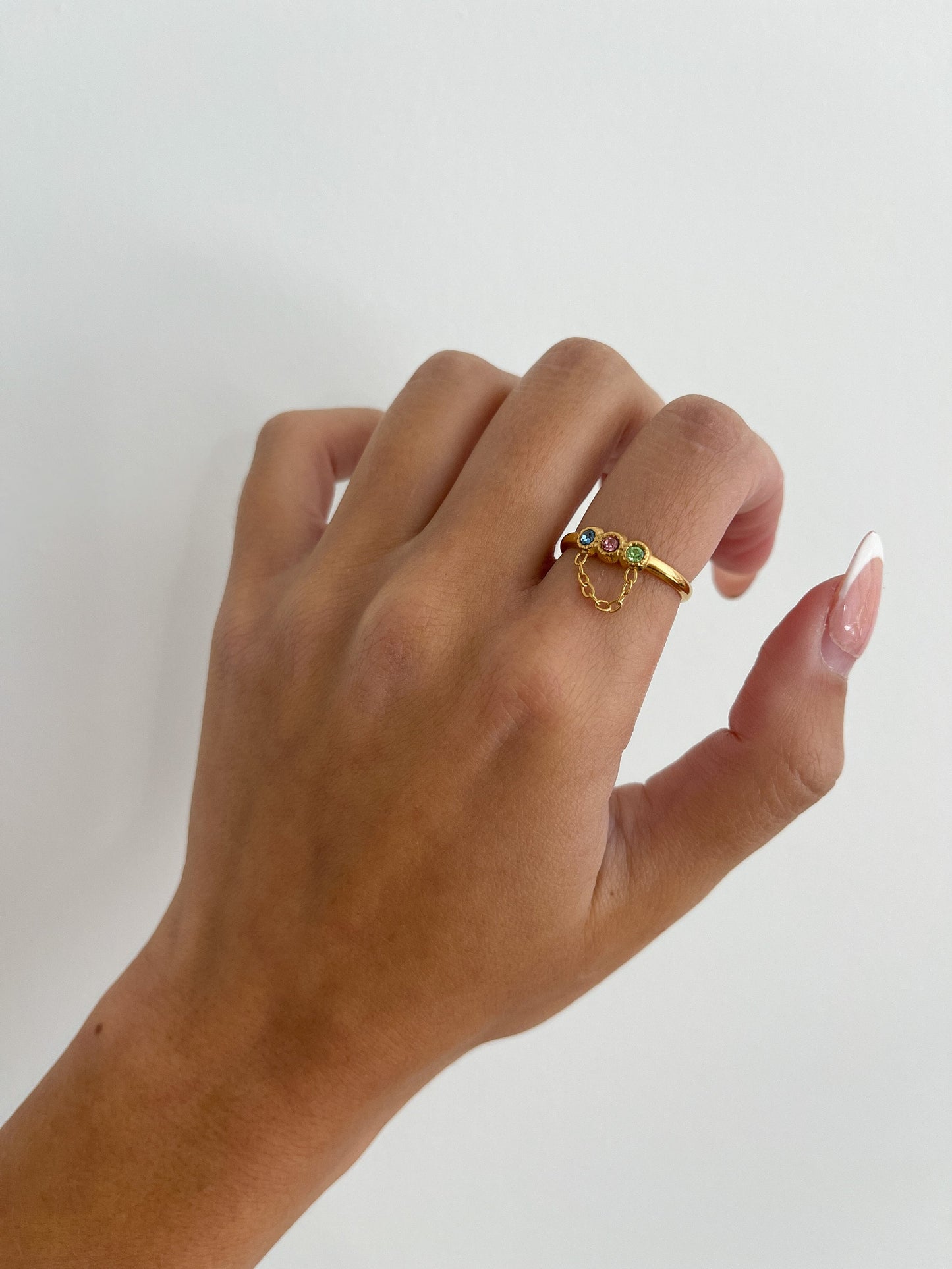 Body Jewelry, Festival Ring, colorful chain ring, adjustable ring, gold filled ring, unique ring, festival jewelry outfit, Coachella, dainty