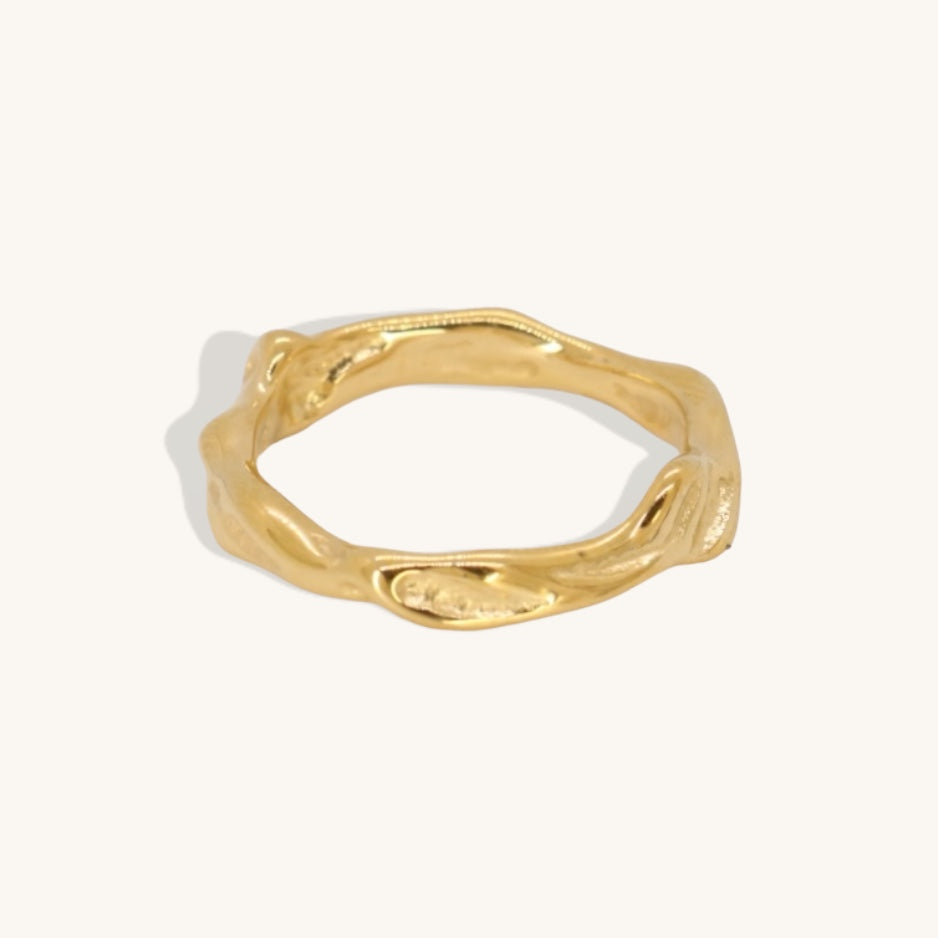 Hammered Gold Stack Ring