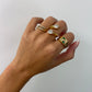 Adjustable ring gold, gold ring statement rings, wrap ring, open ring, minimalist gold adjustable ring, chunky gold ring irregular ring