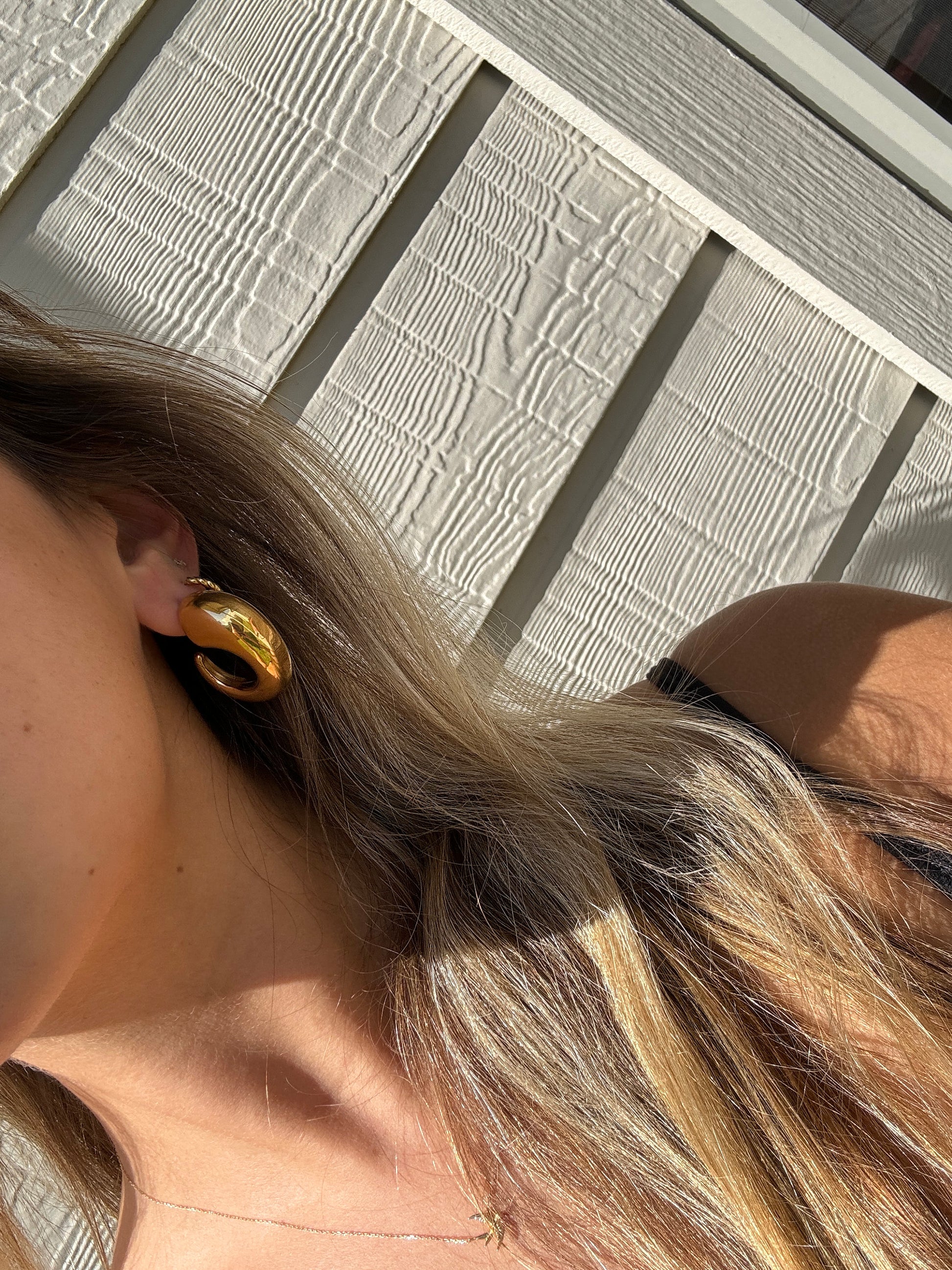 Wide hoop earrings, chunky gold earrings, thick vintage earrings, statement large gold earrings, bold minimalist gold hoops, chunky earrings