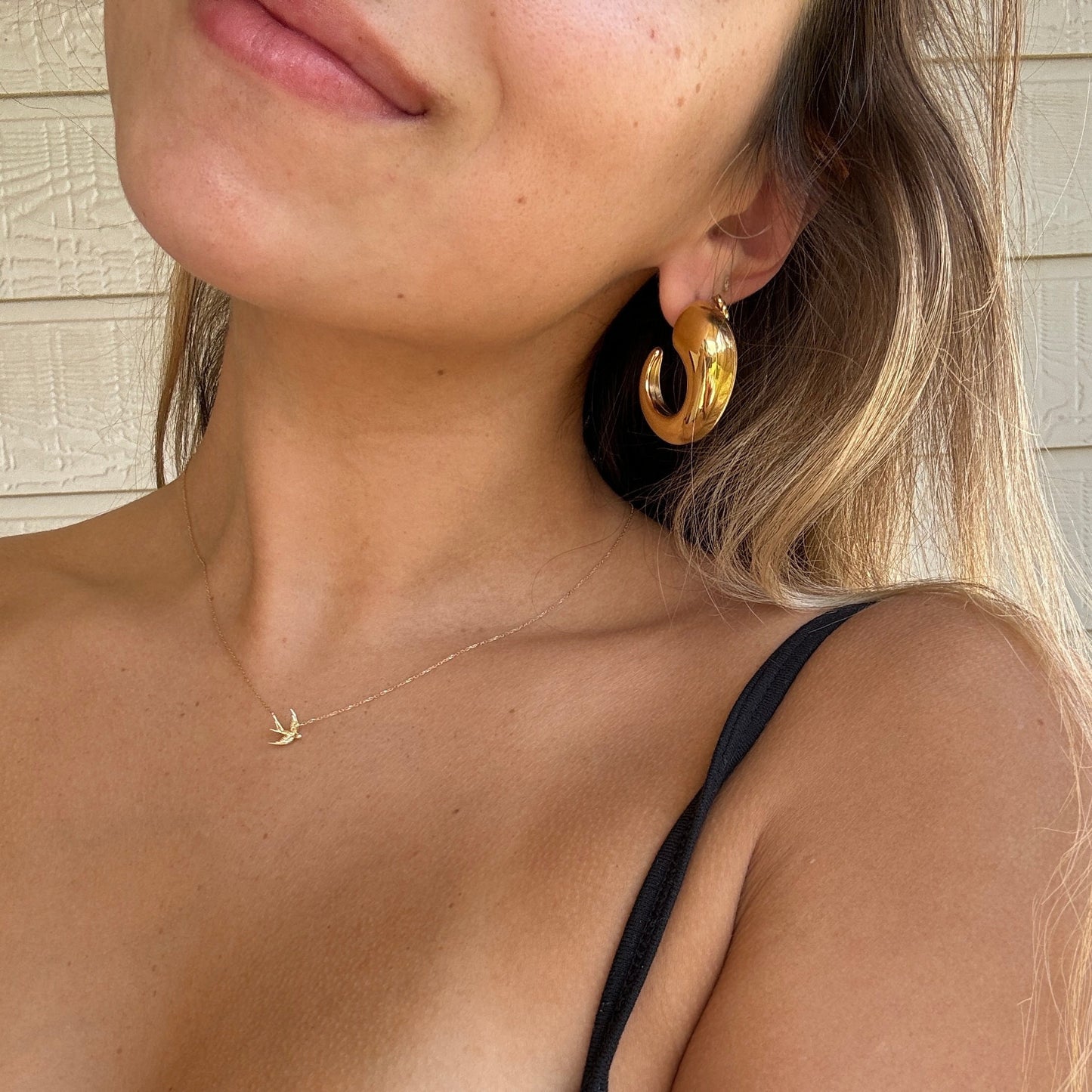 Wide hoop earrings, chunky gold earrings, thick vintage earrings, statement large gold earrings, bold minimalist gold hoops, chunky earrings