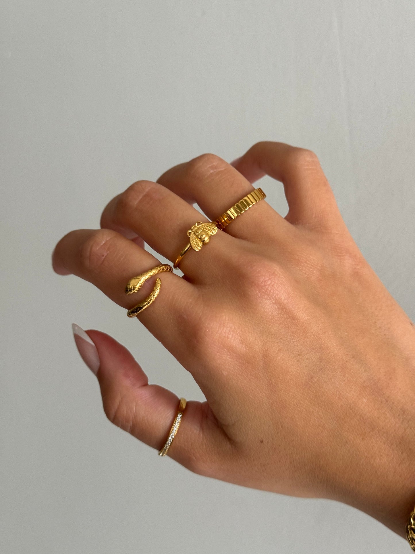 Thin dainty ring, thin gold ring, dainty gold band ring, stackable ring, minimalist ring, thin gold ring band women pave stone ring stacking