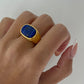 Mira Chunky Gold Agate Ring
