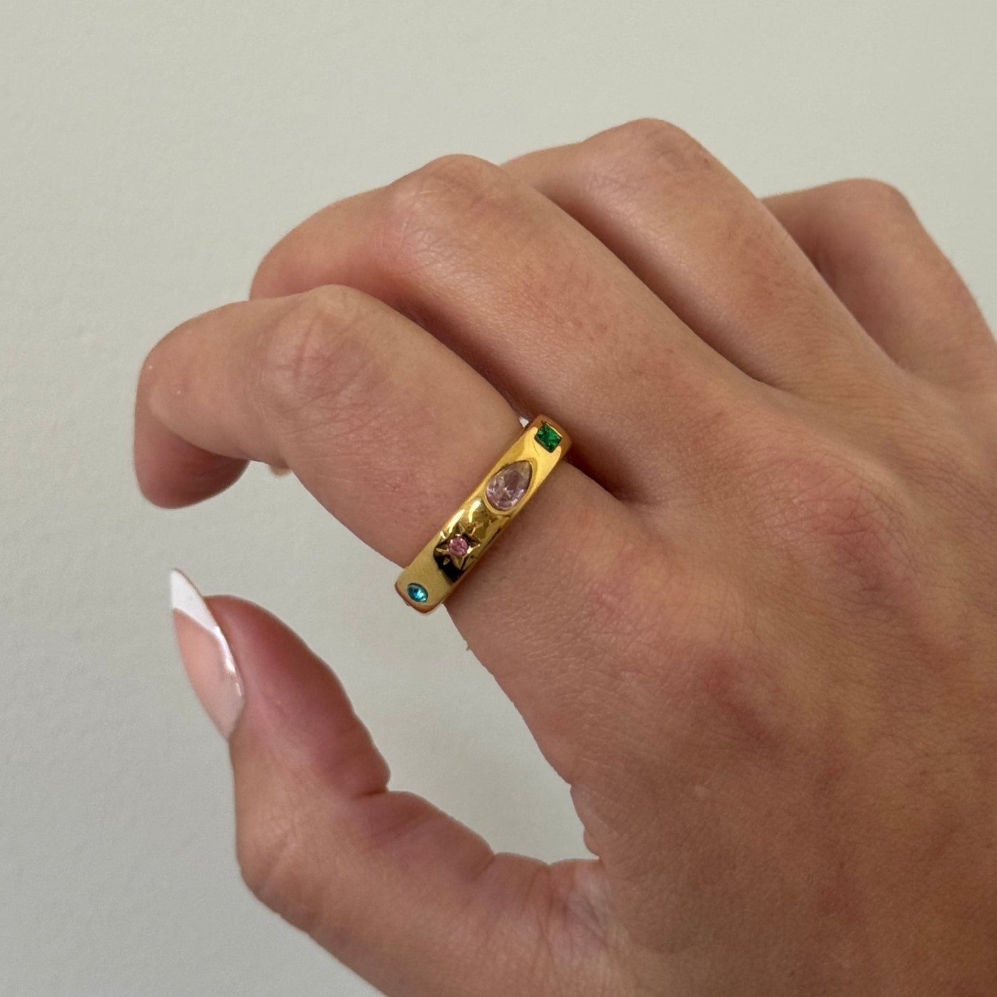 Gold Minimalist Ring, gemstone ring, gifts for her, rings for women, gold filled ring, gold rings for women, stackable rings, unique rings