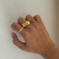 Gold Twisted Dome Ring, gold braided ring for women, 18k chunky gold ring, gold braid twist ring, chunky statement ring gold rings for women