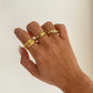 Gold Twisted Dome Ring, gold braided ring for women, 18k chunky gold ring, gold braid twist ring, chunky statement ring gold rings for women