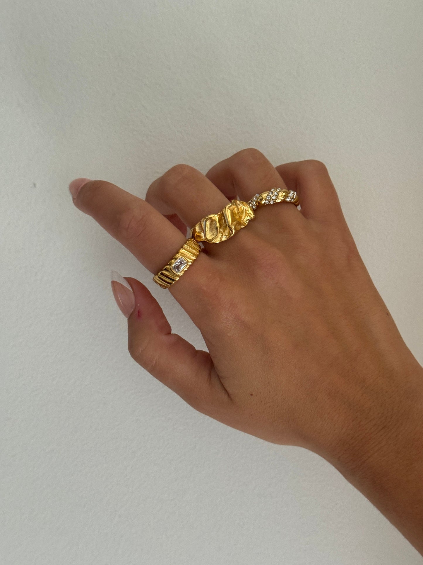 Gold Twisted Dome Ring, gold braided ring for women, 18k chunky gold ring, gold braid twist ring, chunky statement ring gold rings for women