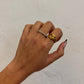 Gold chain ring for women, gold filled chain ring, knot statement ring, minimalist statement ring, chunky gold ring, thick gold ring for her