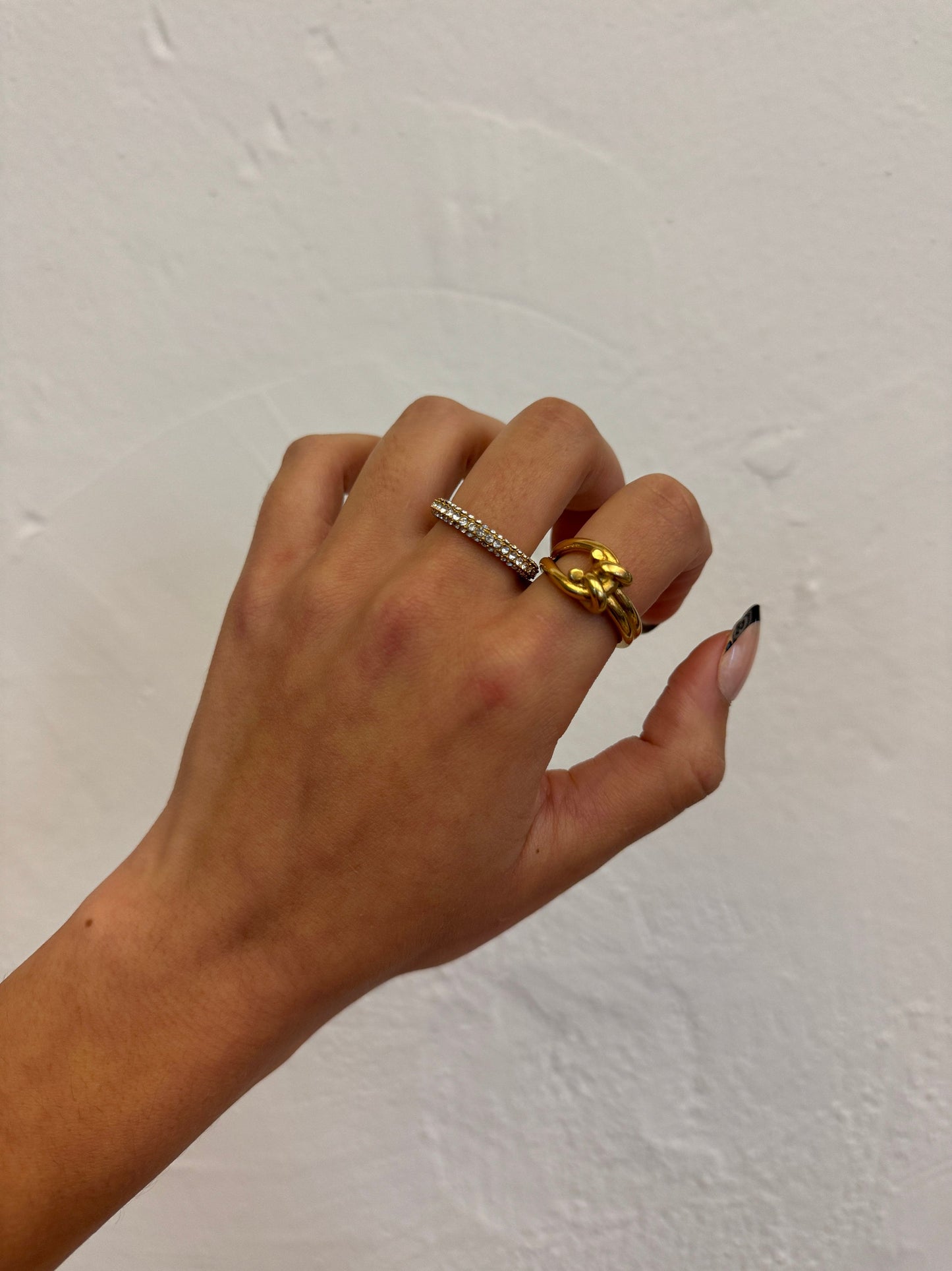 Gold chain ring for women, gold filled chain ring, knot statement ring, minimalist statement ring, chunky gold ring, thick gold ring for her