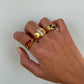 Chunky gold ring, dome ring for women, vintage statement rings gold filled, large dome ring, unique rings, thick gold ring, maximalist ring