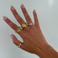 Chunky gold ring, dome ring for women, vintage statement rings gold filled, large dome ring, unique rings, thick gold ring, maximalist ring