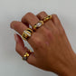 Chunky gold ring, dome ring for women, vintage statement rings gold filled, large dome ring, unique rings, thick gold ring, maximalist ring