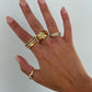 Chunky gold ring, dome ring for women, vintage statement rings gold filled, large dome ring, unique rings, thick gold ring, maximalist ring