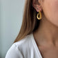 Unique Gold Earrings for women, vintage gold open hoops, irregular gold hoops, minimal earrings, gift for her, chunky statement gold earring