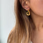 Unique Gold Earrings for women, vintage gold open hoops, irregular gold hoops, minimal earrings, gift for her, chunky statement gold earring