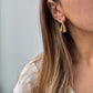 Unique Gold Earrings for women, vintage gold open hoops, irregular gold hoops, minimal earrings, gift for her, chunky statement gold earring