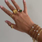 Irregular Gold Ring square ring gold textured ring chunky gold ring statement ring chunky statement ring gold statement ring vintage bold