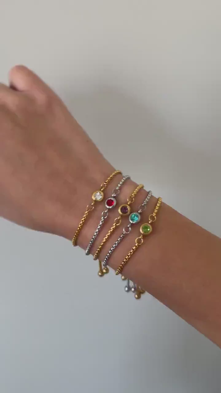 Bracelet, gold bracelet gift for her, personalized gift jewelry, birthday gift, custom bracelet, birthstone bracelet, gemstone bracelet set