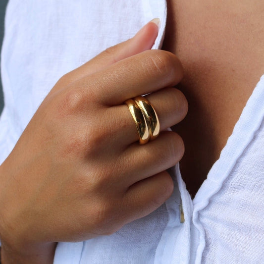 Chunky Stack Dome Ring