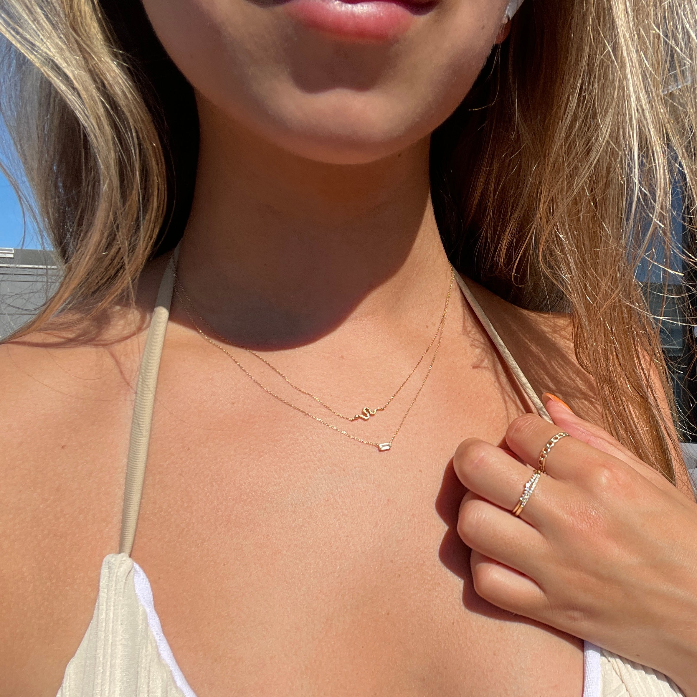 White Topaz Necklace in Solid 14k Gold, White Topaz Pendant, Gift