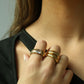 gold crystal band ring thick gold band
