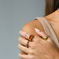 crimson stone agate ring in 18k gold