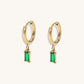 Finley Emerald Drop Hoops
