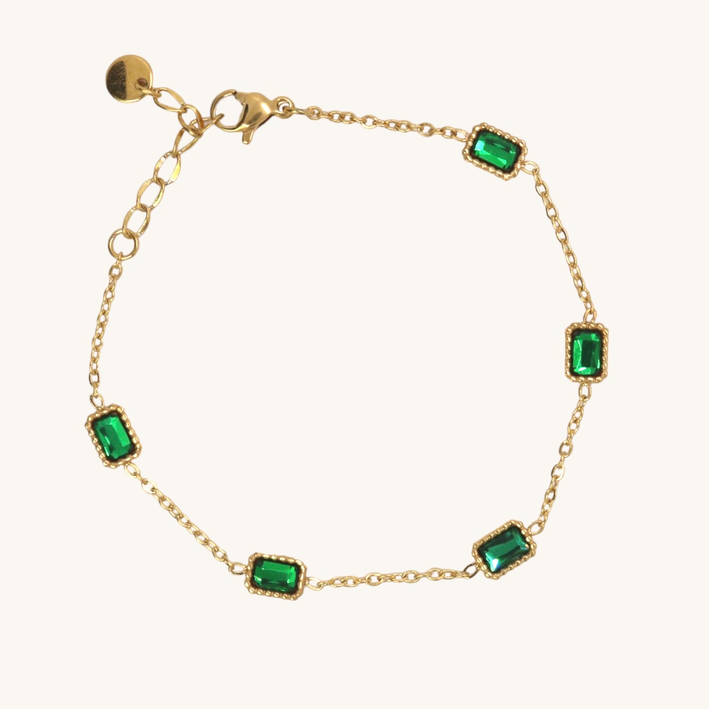 Emerald Stone Bracelet -Safia