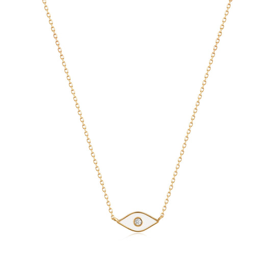 Enamel Evil Eye Necklace