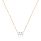 blue moonstone and white topaz solid 14k necklace 