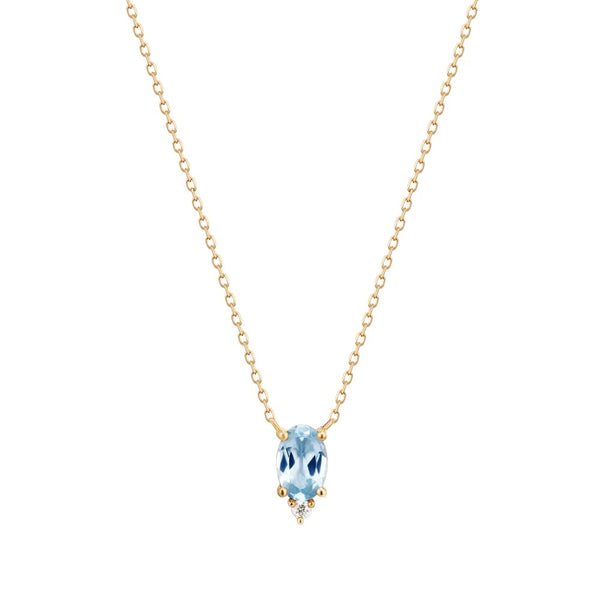SoulKu- Sky Blue Topaz Refined Necklace for New Beginnings main image 0