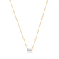 14k gold minimal necklace on white background