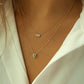 moonstone and topaz pendant with blue stone necklace