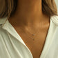 layered 14k gold necklace made with moonstone