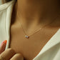 blue moonstone dainty pendant dainty minimal 14k solid gold necklace