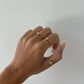 Thin dainty ring, thin gold ring with stone, dainty gold band ring, stackable ring, think gold ring band, thin gold ring band women stone