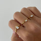 Thin dainty ring, thin gold ring with stone, dainty gold band ring, stackable ring, think gold ring band, thin gold ring band women stone