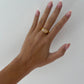 Gemstone ring, thin chunky gold ring, gold filled ring, natural gemstone ring, thick gold ring agate band, quartz, minimalist irregular ring