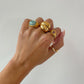 Gold Chunky Statement Dome Ring, large dome ring, minimalist ring, statement ring, dome bubble ring, modern dome ring, silver dome ring bold