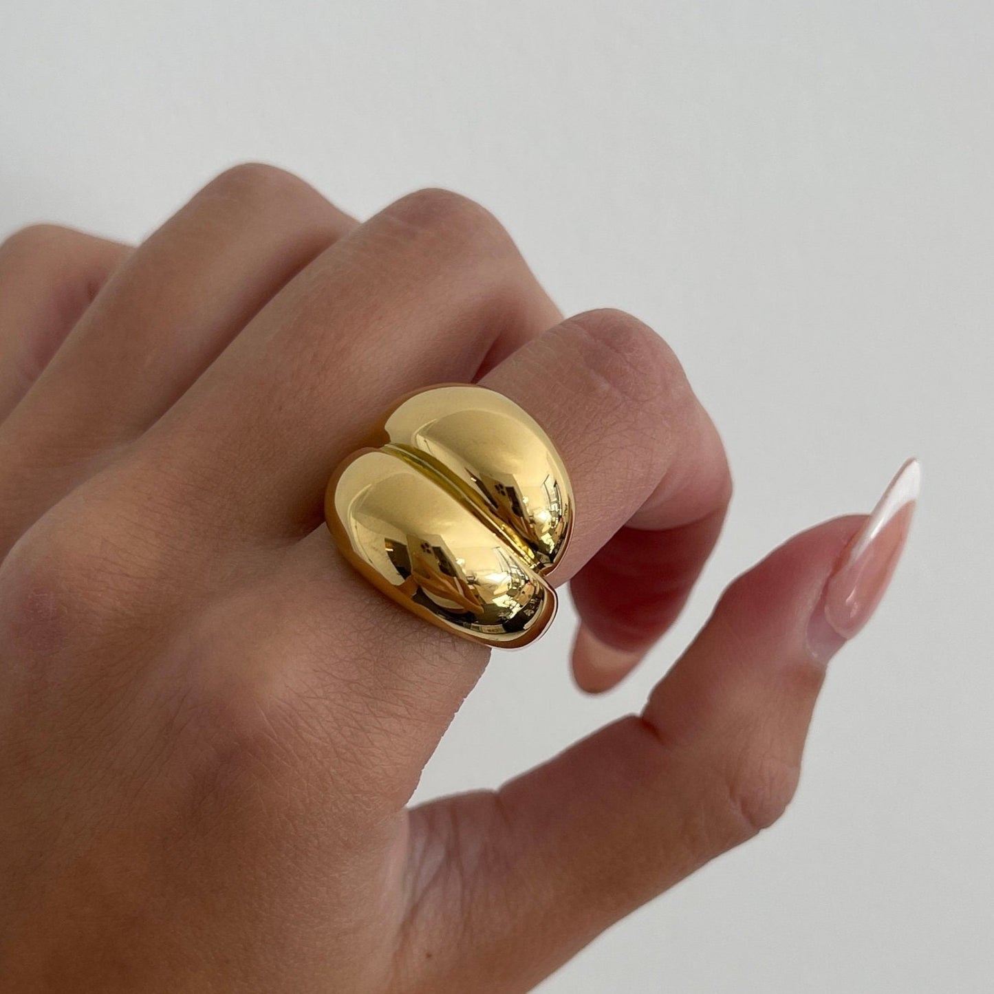 Gold Chunky Statement Dome Ring, large dome ring, minimalist ring, statement ring, dome bubble ring, modern dome ring, silver dome ring bold