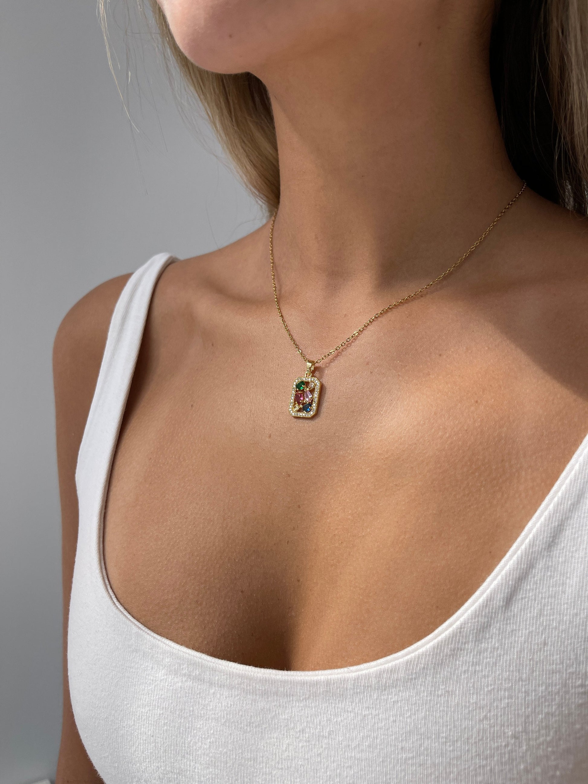Irregular Gemstone Necklace - Main Image